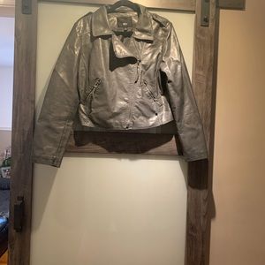 Mossimo Faux Grey Leather Jacket
